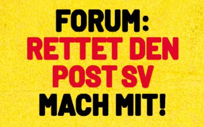 2. Juni: MACH MIT-FORUM „Rettet den POST SV“