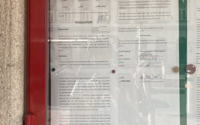 Resolution der Bezirksvertretung Währing für gemeinnützigen Postsportplatz und SV Gersthof
